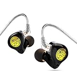 TFZ Live 1 In-Ear-Kopfhörer, HiFi verdrahtet, Gaming-Headset mit Mikrofon, modische Farben und beliebte Kollokationen, kompatibel mit iPhone Android PC (kein Mikrofon, Schwarz / Gold)