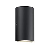 Nordlux LED Außenleuchte ROLD LED Wandleuchte, oval, 2x 5W LED, 3000K, 750lm, IP44, schwarz EEK: A+