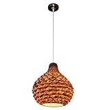 WWWANG Kronleuchter Decke Lampe Schatten Bambus Wicker Rattan Tänzerin Schatten Anhänger Fixture Asiatische japanische Art Deco Hanging Lustiker Designer Kronleuchter Mode und Energiesp