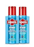 Alpecin Hybrid-Coffein-Shampoo – Haarshampoo für Männer bei trockener, juckender Kopfhaut und Schuppen – gegen erblich bedingten Haarausfall - 2 x 250 ml…