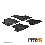 Travall Mats Gummifußmatten Kompatibel Mit Audi A3 3 Türer (2003-2012) A3 Sportback (2004-2012) TRM1122 - Allwettermatten Nach Maß Fussmatten S
