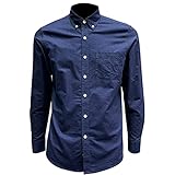 Hemd Herren Regular Fit Einfachheit Einfarbig Hemd Herren Business Work Lassig All-Match Hemd Herren Klassische Knopfleiste Kent Kragen Langarm Shirt H