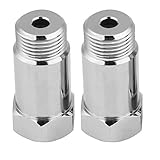Adapter für Lambda-Sonde, 2 Stk. 45 mm M18 * 1,5 Adapter für Eliminator des Motorlichts prüfen O2-Lambda-Sonden-Extender-Distanzstück Silb