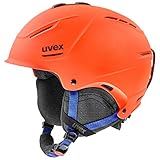 uvex Unisex - Erwachsene, p1us 2.0 Skihelm, orange-blue mat, 59-62