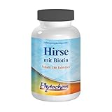 HIRSE BIOTIN | für gesund Haut, Haare und Nägel | 180 Tabletten | Premium Qualität aus D