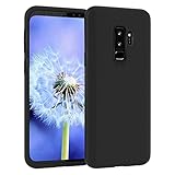 Hülle Kompatibles mit Samsung Galaxy S9 Plus, Schmales Gehäuse, Anti-Fleck Schutzhülle, Weiches TPU Handyhülle, Kratzfest Bumper, Anti-Fingerabdruck, Hardcase für Samsung Galaxy S9 Plus,Schw