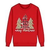 Weihnachtspullover Familie Set Weihnachten Sweatshirts mit Weihnachtsbaum Motiv Ugly Christmas Sweater Winterpullover Christmas Tree 3D Druck Langarm Weihnachtspulli für Damen Herren Kinder Baby