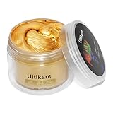 Haarfarbe Wachs,Ultikare Temporäre Haarfärbemittel, Instant Hair Dye Cream Mud Washable Natürliche Haarfarbe Pomade, Styling Hair Clays for Men Women for Party, Cosplay & Halloween (Gold)