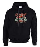 mmshop18 Hot Rod Rockabilly 50s Old School Vintage Car Kustom Garage Auto Hooded Kapuzenpullover Schwarz -3436 – SW
