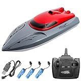 Goolsky Ferngesteuertes Boot 806 2.4G RC Boot Fernbedienungsboot 20KM / h Wasserdichtes Spielzeug Hochgeschwindigkeits RC Boot Rennboot kentersicher mit stabilem Rumpf Geschenk Kinder Erw
