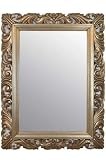 MirrorOutlet Groß Silber Spiegel massivem Holz geschnitzt Rahmen wunderschönen, Antiken Design 4 ft x 3 
