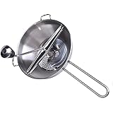 shandianniao Passiermühle 3 Einsätzen + Einfülltrichter Passiersieb Passiergerät aus Edelstahl Spülmaschinenfest (Size : 33x20cm)