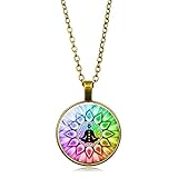 Chakra-Reiki-Heil-Halskette, Buddha, Yoga, Meditations-Anhänger, spirituelles Om-Symbol, Hoffnung, Schmuck, Kette, Statement-Halsk