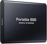 WEIJINTO Externe SSD 2TB USB 3.1 Gen 2 Type-C Solid State Externe SSD (2000GB tragbare SSD, unverzichtbar für Geschäftsreisen) (2TB, Schwarz)