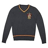 Cinereplicas Harry Potter Hogwarts V-Ausschnitt Pullover - Erwachsene & Kinder - Offizielle Harry Potter Lizenz-M-Gry