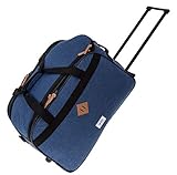 Reisetrolley Weekender Duffle Elephant 55 cm Trolley Reisetasche Rollen (Two Tone Blue)