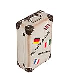BigDean Reisekoffer Spardose - das originelle Geschenk für Hochzeit & Geburtstag - Taupe - witzige Reisekasse - 15 x 10 x 5 cm - Sparschwein Sparbü