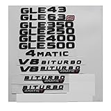 YYBLOVE YUYANGBIN Glänzend schwarz fit for Mercedes Benz w166 c292 gle43 gle63 gle63s gle450 amg gle350 gle400 gle500 4matic Koffer hintere Sterne embleme Abzeichen (Style : W292 Rear Star Badge)