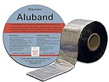 Bitumen Aluband Reparaturband Dichtband Farbe Aluminium 100 mm - Rolle 10 Meter. Hergestellt in D