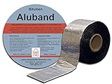 Bitumen Aluband Reparaturband Dichtband Farbe Aluminium 100 mm - Rolle 10 Meter. Hergestellt in D