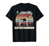 I Love My Bluetick Coonhound Vintage-Retro-Design T-S