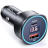 USB C Auto Ladegerät 95W: KFZ Zigarettenanzünder Autoladegerät 65W USB-C PD 3.0/ PPS & 30W QC 3.0 für iPhone 13/12 Pro, Galaxy S21/ S20, Huawei, iPad, MacBook, Laptop Tablet Handy (ohne Kabel)