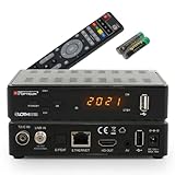 RED OPTICUM Sloth Combo Plus Mini inkl. HDMI-Kabel I DVB-C/-T2 DVB-S2 Receiver mit Aufnahmefunktion I Full HD Receiver mit LED Display - HDMI - S/PDIF - Ethernet - USB - IR Sensor - 12V N