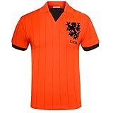 Niederländische Nationalmannschaft - Herren Retro-Heimtrikot von 1983/1994 - Offizielles Merchandise - Geschenk für Fußballfans - Orange / 83 - XL