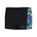 Speedo Allover Panel Jungs Aquashort, Schwarz/Lapis/Light Adriatic/Acid, 5-6 J