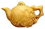 YANRUI Pflaume Teekanne Skulptur Statue Boxwood Holz Schnitzen Handwerk Home Möbel Couchtisch Dekoration Figuren Kunstgriffe Tee Set Geschenk Sammlerstück