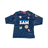 Samoja Kids - T-Shirt Feuerwehrmann Sam - Langarm mit wendbaren Pailletten - T-Shirt für Jungen aus Reiner Baumwolle - offizielles Lizenzprodukt Gr. 3 Jahre, b