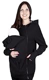 Mija - Tragejacke/Fleecepullover für Tragetuch Tragepullover für beide 4019A (M / 38, Schwarz)