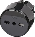 Brennenstuhl Reisestecker/Reiseadapter (Reise-Steckdosenadapter für: Euro Steckdose und Italien Stecker) schw