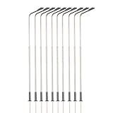 GoolRC 10 Stück Metall Straßenlaterne Modellbau Einzel Kopf LED Leuchten Lampen Pfosten Modelleisenbahn Straßenbeleuchtung 3V DC