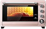 DERUKK-TY 45L Backofen,elektrisch mit Temperatureinstellung 50-230℃ und 120 Min. Timer 2000W 4MM Doppelverglaste Tür Toaster Backofen 8 Backfunk