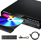 Gueray DVD-Player für TV, alle Regionen, frei von DVD- und CD-Player, mit HD 1080p und externer HDD-Wiedergabe, USB-Anschluss, HDMI-kompatibel/AV-Kabel und Fernbedienung im Lieferumfang