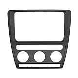 Yctze Double Din Radio Stereo Dash Installationsverkleidungssatz, 2 Din GPS-Panel-Rahmen Passend für Skoda Octavia 2004-2010