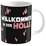 Sheepworld 46981 Zaubertasse Willkommen in der Hölle, Porzellan, 35 cl, mit Geschenkbox Tasse, 350 milliliters, R