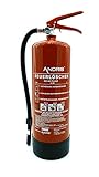 Orig. ANDRIS® Marken-Qualitäts-Feuerlöscher 6kg ABC Pulverlöscher mit Manometer EN 3 inkl. Wandhalterung, ANDRIS® Prüfnachweis mit Jahresmarke & Orig. ANDRIS® ISO Feuerlöscher-Symbolschild F