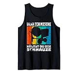 Betonmischer Schnauze Halten Lustiger Spruch Baustelle Tank Top