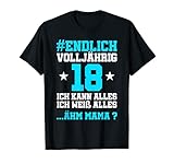 18 Jahre Geburtstag Mädchen Junge Endlich volljährig 18ter T-S