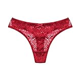 Zhiyao Tanga Damen String Spitzen Strings String Damen Unterhose Spitze Dessous Tangas Baumwolle Wäsche Reizvolle Tanga Schlüpfer Unterw