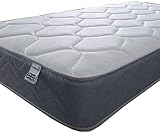 Starlight Beds SB-2302GREY-50 Memory-Schaumstoff, Schaum, Kingsize Matratze mit grauem Rand und weißem Oberteil, 5ft King Size M