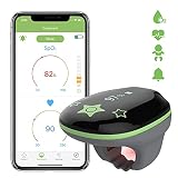 Kinder Pulsoximeter, Pädiatrisches Wearable Health Monitor KidsO2 Ring für Kinder, Tragbarer Bluetooth Kinder Schlaf Monitor Health Tracker mit APP&PC Bericht, Geschenk für Jungen M