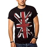 Vintage England T-Shirt Union Jack Flagge schwarz Männer XXXXL