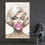 Vio Life Kunstbild, Wandbild, Poster, Moderne & Elegante Fine-Art Bild aus 10 mm Hartschaum für Ihrem Wohnzimmer, Flur oder Küche mit edlen Look. (B:40 cm x H:60 cm, Marilyn Monroe 3D-Effekt)