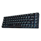 RK ROYAL KLUDGE RK68 Hot-Swappable 65% kabellose mechanische Tastatur, 65% 68 Tasten kompakte Bluetooth-Gaming-Tastatur mit eigenständigen Pfeil-/Steuerungstasten, Leisen Roten Schalter, Schw