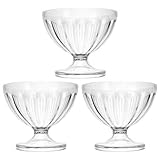 TOYANDONA 3 Teile/Satz 170Ml Footed Dessert Cups Klar Glas Schüssel Cocktail Gläser Dessert Schalen Set Multi- Verwenden Footed Sorbet Schalen für Parfait Obst Kuchen Salat Und Pudding
