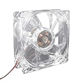 rongweiwang 8cm LED-Licht Niedriger Rausch-Computer-Host-Fall Dual D Typ 4 Pin-Schnittstelle Kühlfans Computerzubehö