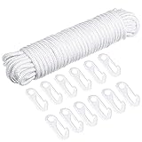 LilyJudy Fahnenmast-Seilklemmen, Schnurflaggenmast-Haken, Set, 6,3 mm, 15,2 cm, Nylon, Ersatz, dicker Draht, zum Aufhängen von Flagg